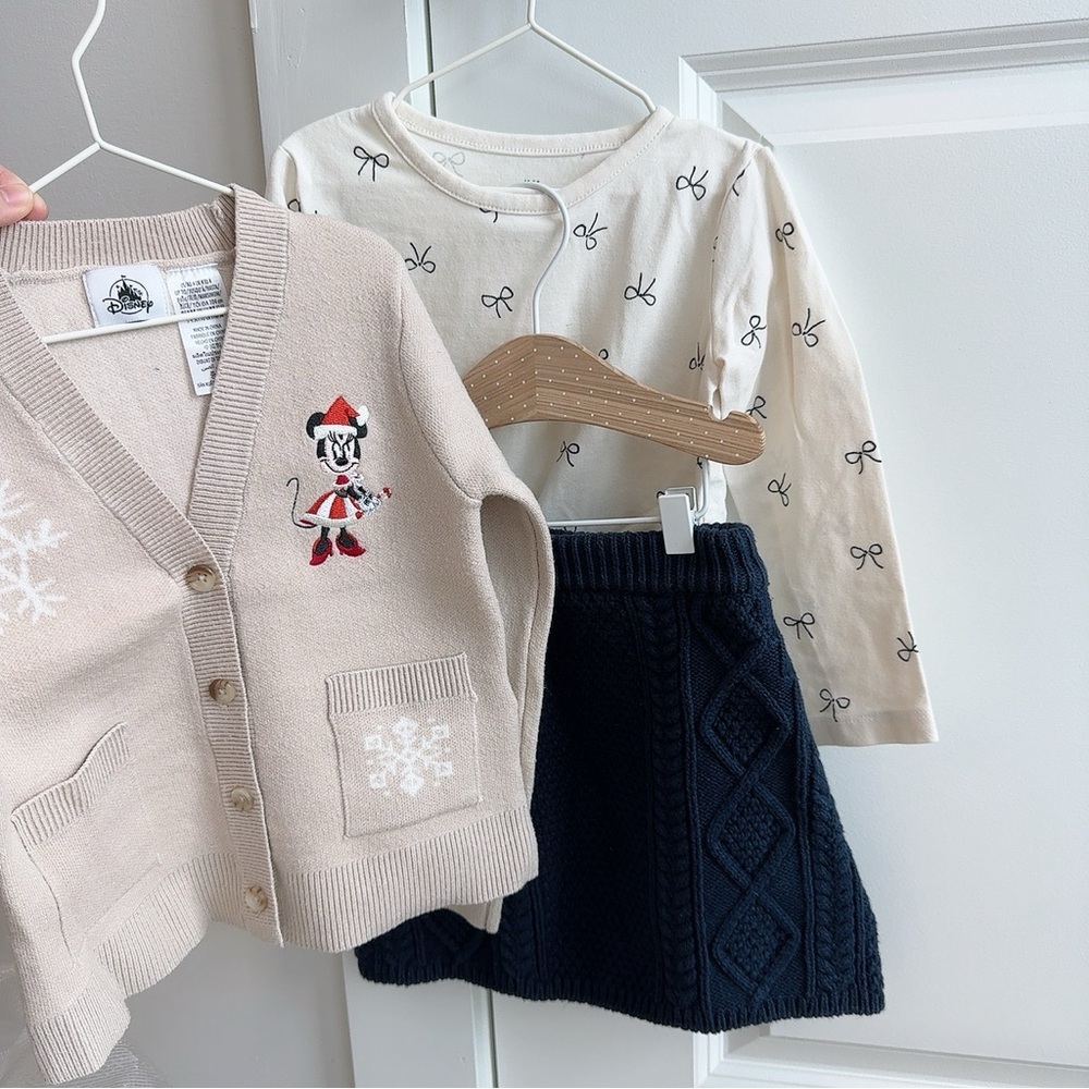 Kids Beige Cardigan with Snowflake Design